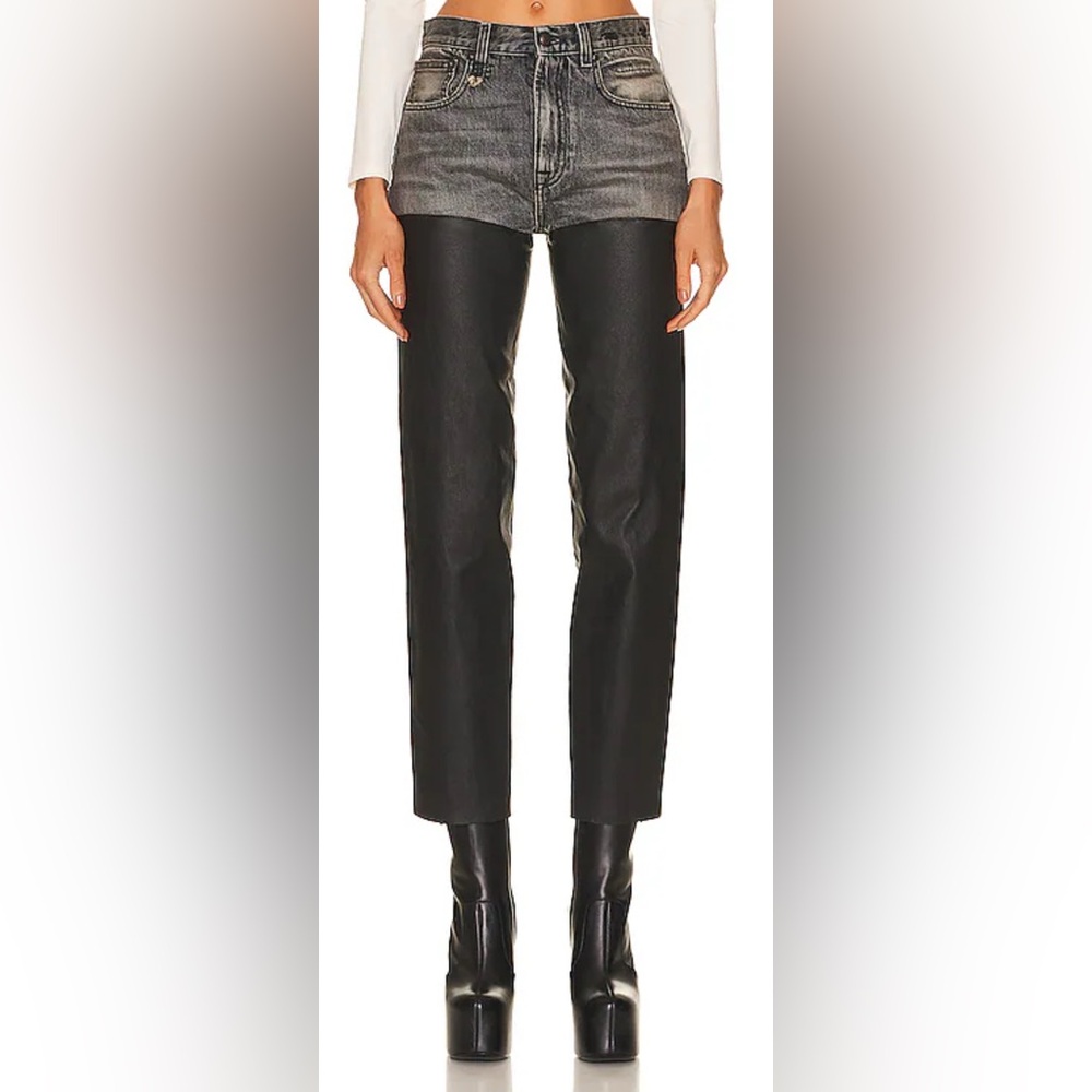 R13 Courtney Leather Leyton Chaps - 28